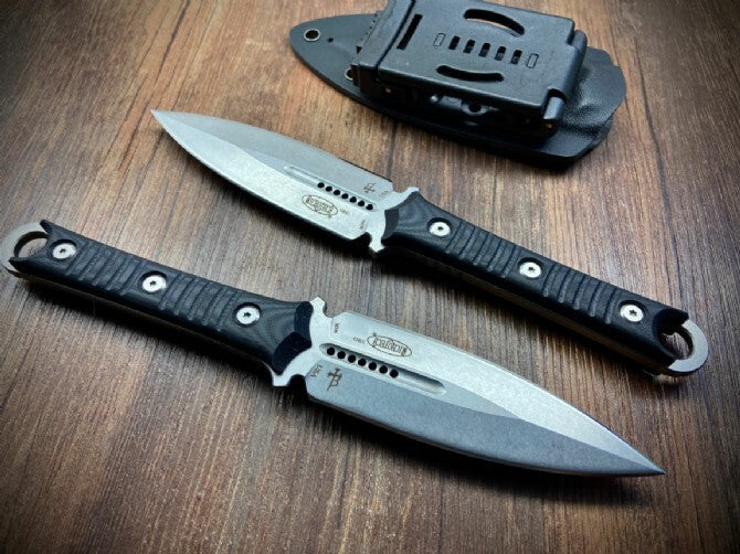 9'' New DoubleEdge M390 Blade G10 Handle Tactics Boot Dagger Hunting Knife VTH59