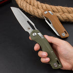 8.5'' New Stone Wash M390 Blade G10 Handle Camping Folding Pocket Tool VTF102