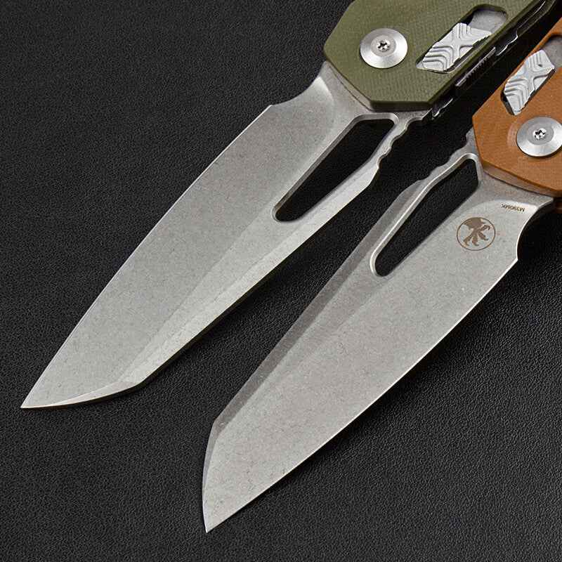 8.5'' New Stone Wash M390 Blade G10 Handle Camping Folding Pocket Knife VTF102