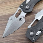 8.5'' New StoneWash M390 Blade Carbon Fibre Handle Survival Folding Tool VTF154