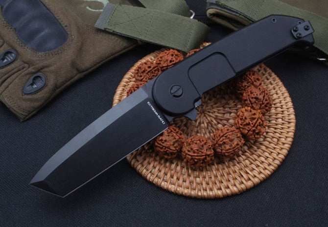 8'' New CNC Fast Opening 3MM Blade Aluminum Handle  Pocket Folding Knife VTF126