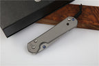 New CNC D2 Blade Sebenza 21 Style Full T4C Titanium Handle  Folding Tool DF23