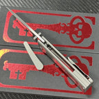7'' New Folding Tool M390 Blade Full T4C Titanium Handle  Camping Tool VTF95