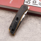 8''New VG10 Blade TC4 Inlay Carbon Fiber Handle CampingFolding Tool VTF189