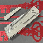 7'' New Folding Tool M390 Blade Full T4C Titanium Handle  Camping Tool VTF95