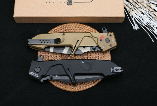 10'' New CNC Fast Opening 4MM Blade Aluminum Handle Pocket Folding Knife VTF01