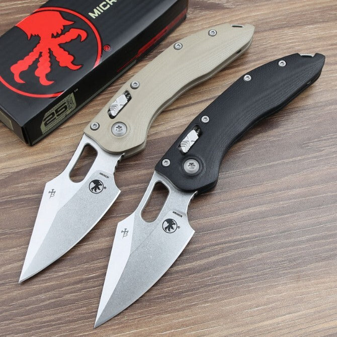 8.5'' New Stone Wash M390 Blade G10 Handle Survival Pocket Folding Knife VTF157