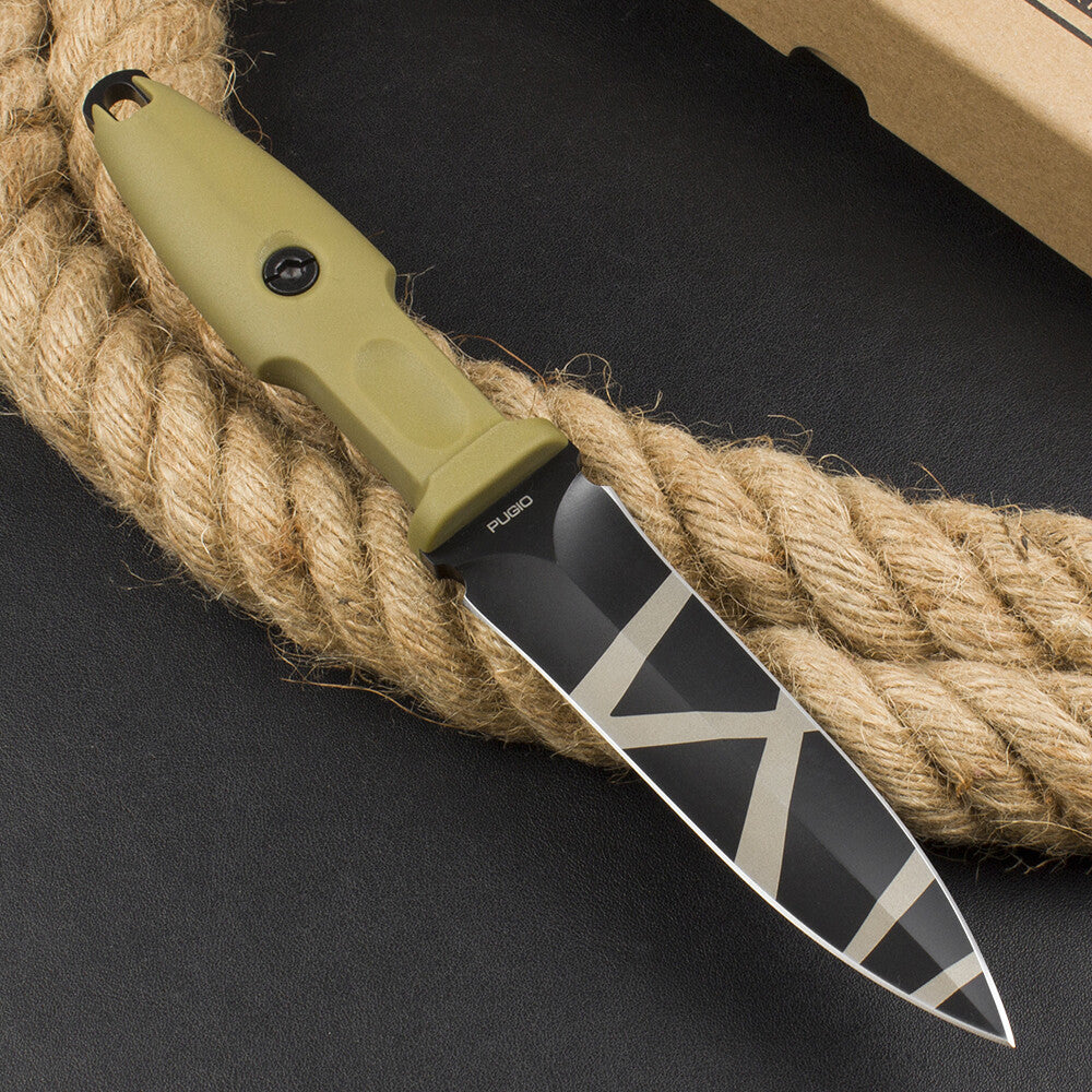 9.5'' New Double Edge N690 Blade G10 Handle Tactics Survival Hunting Knife VTH45