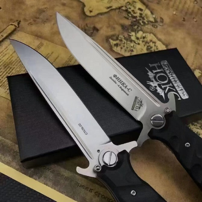 DF40 D2 Steel Folding Knife – EDC Pocket Knife with G10 Handle