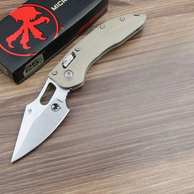 8.5'' New Stone Wash M390 Blade G10 Handle Survival Pocket Folding Knife VTF157