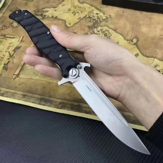DF40 D2 Steel Folding Knife – EDC Pocket Knife with G10 Handle