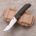 8''New VG10 Blade TC4 Inlay Carbon Fiber Handle CampingFolding Knife VTF189