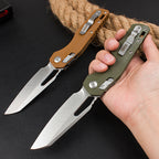 8.5'' New Stone Wash M390 Blade G10 Handle Camping Folding Pocket Tool VTF102