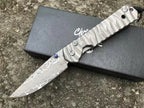 7'' New Damascus Blade Sebenza 21 Style Full T4C Handle Folding Tool DF05M