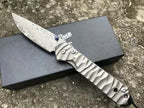 7'' New Damascus Blade Sebenza 21 Style Full T4C Handle Folding Tool DF05M