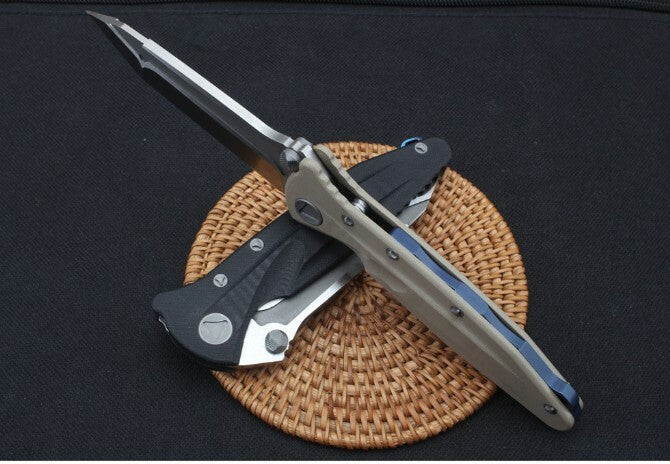 9" New Manual Folding Knife D2 Blade G10 Handle Line Lock Pocket Knife DF137