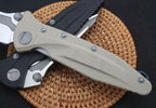 9" New Manual Folding Tool D2 Blade G10 Handle  Pocket Tool DF137