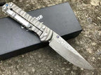 7'' New Damascus Blade Sebenza 21 Style Full T4C Handle Folding Tool DF05M