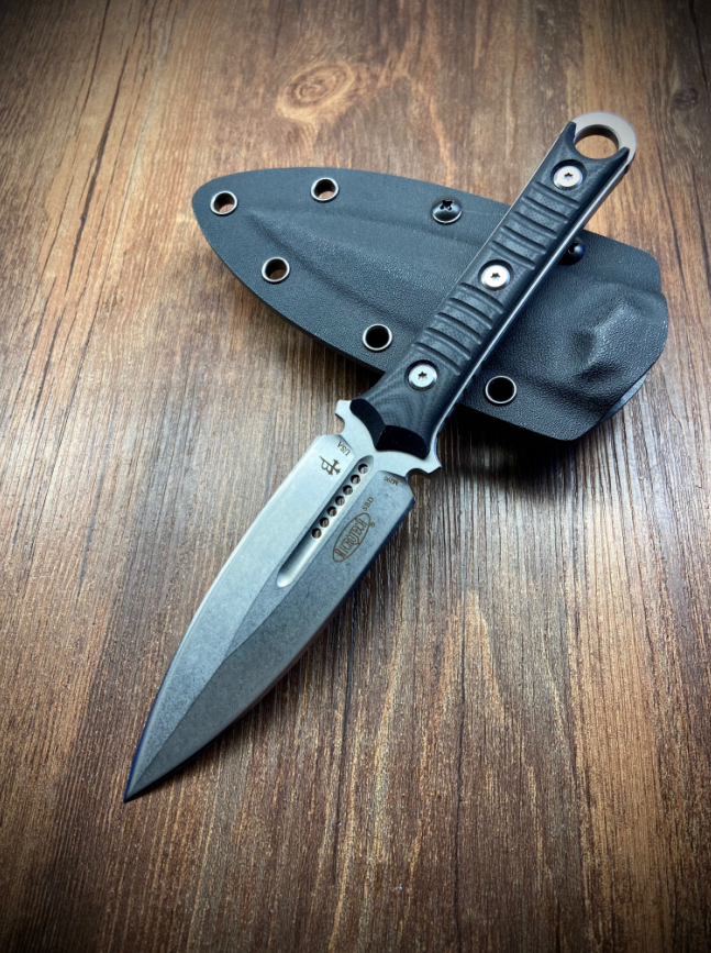 9'' New DoubleEdge M390 Blade G10 Handle Tactics Boot Dagger Hunting Knife VTH59