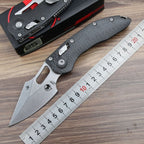 8.5'' New StoneWash M390 Blade Carbon Fibre Handle Survival Folding Tool VTF154