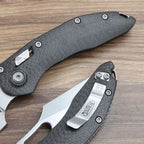 8.5'' New StoneWash M390 Blade Carbon Fibre Handle Survival Folding Tool VTF154