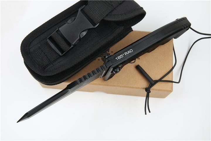 10'' New N690 Steel 5MM Blade T6061 Aluminum Handle Camping Folding Knife VTF08
