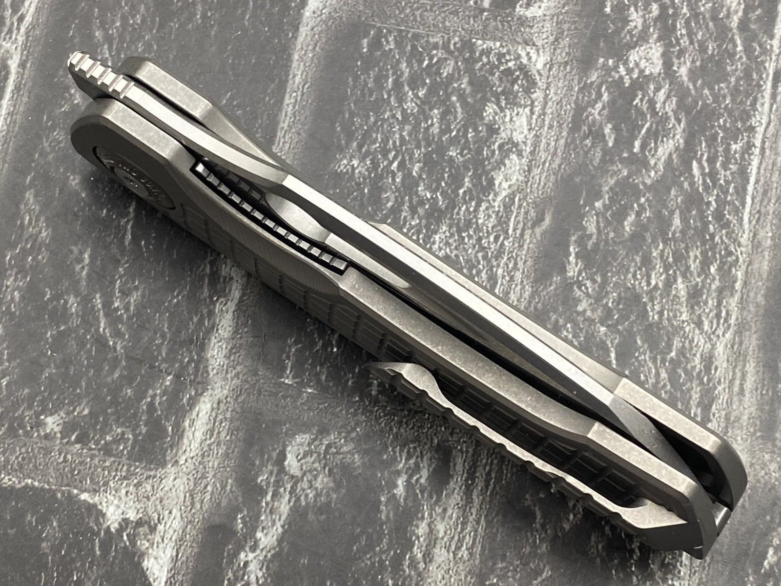 Twosun TS559 Titanium Folding Knife – 14C28N Stonewash Blade