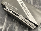 Twosun TS559 Titanium Folding Knife – 14C28N Stonewash Blade