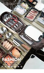 304 Stainless Steel Outdoor Cookware Set — 11-Piece Camping Kitchen Kit