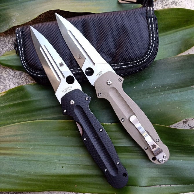 Folding Pocket Knife D2 Steel Blade G10 Handle Ball Bearing System EDC Knife C125GP