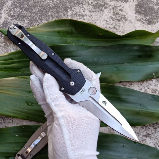Folding Pocket Knife D2 Steel Blade G10 Handle Ball Bearing System EDC Knife C125GP