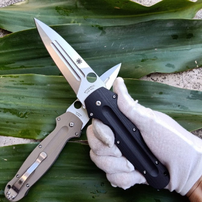 Folding Pocket Knife D2 Steel Blade G10 Handle Ball Bearing System EDC Knife C125GP