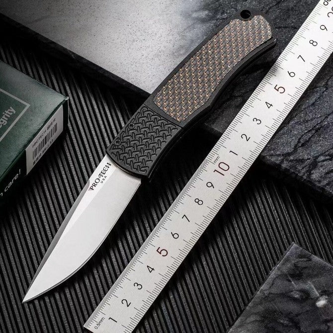 PROTECH Magic BR-1 | 154CM Steel Side-Opening  Tool | Colored Carbon Fiber & Aircraft Aluminum Handle