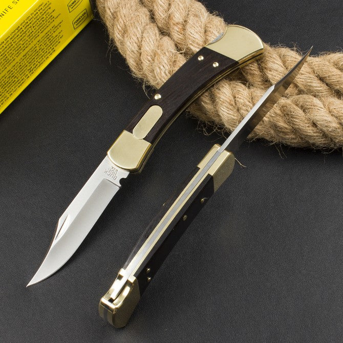 8.5'' New 440C Blade Wood Handle Back Lock Folding Pocket Knife VTF166