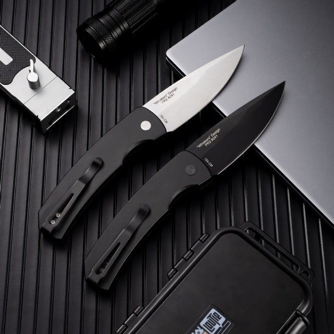 PROTECH Magic BR-2 | 154CM Steel Side-Opening Tool | Carbon Fiber & Aircraft Aluminum Handle