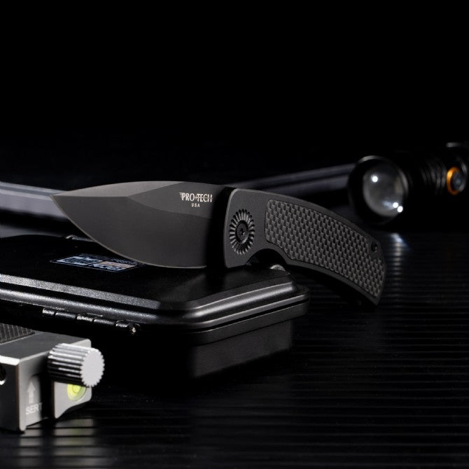 PROTECH Magic BR-2 | 154CM Steel Side-Opening Tool | Carbon Fiber & Aircraft Aluminum Handle