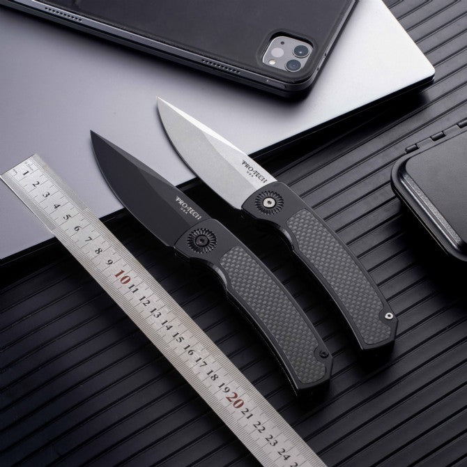 PROTECH Magic BR-2 | 154CM Steel Side-Opening Tool | Carbon Fiber & Aircraft Aluminum Handle