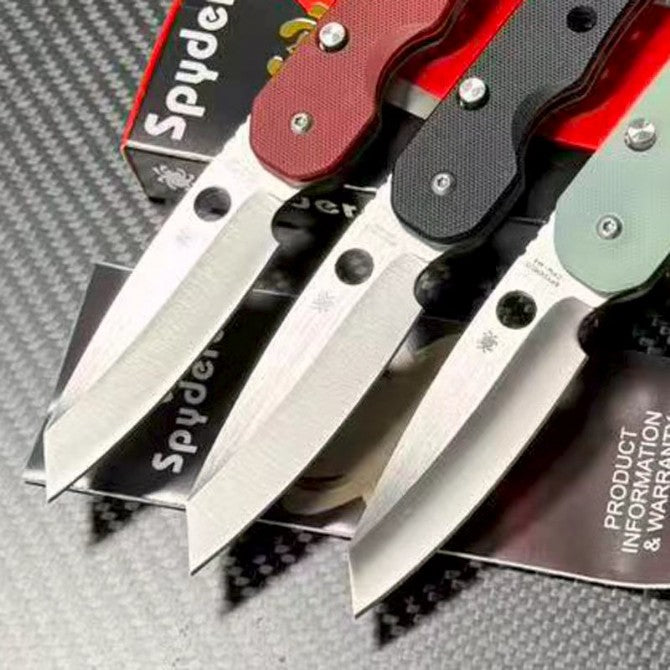 Folding Pocket Knife 9Cr18MoV Blade G10 Handle 59HRC EDC Camping Knife C240