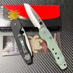 Folding Pocket Knife 9Cr18MoV Blade G10 Handle 59HRC EDC Camping Knife C240