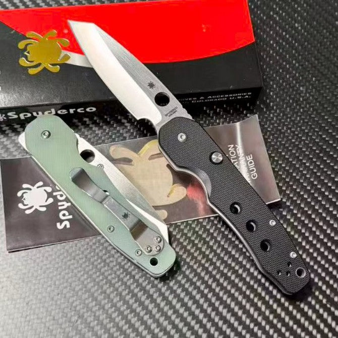 Folding Pocket Knife 9Cr18MoV Blade G10 Handle 59HRC EDC Camping Knife C240