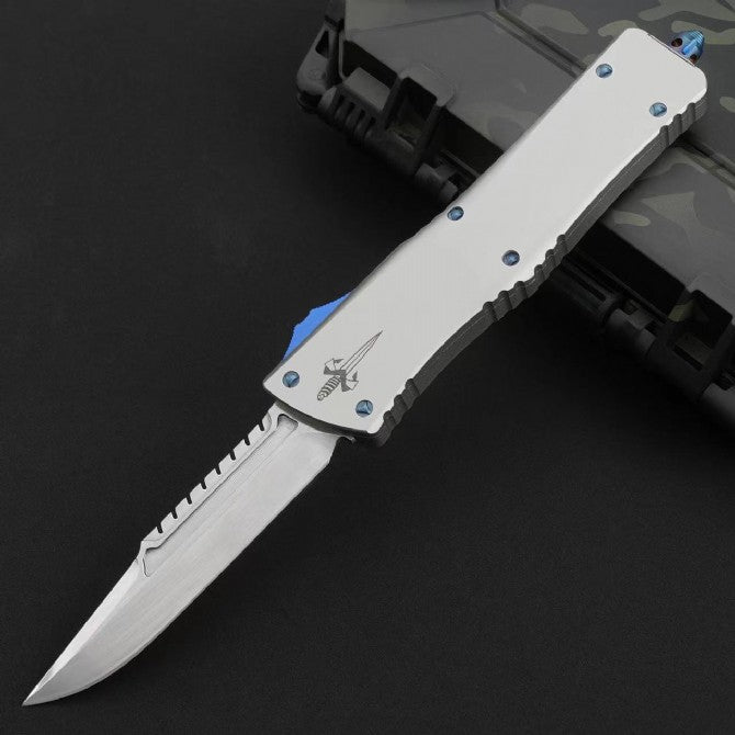 D2 Steel CNC Tactical Folding Knife – T6 Aviation Aluminum Handle