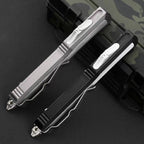 CNC Tactical OTF Knife – Button Lock, Anodized Aluminum Handle