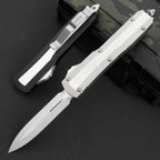 CNC Tactical OTF Knife – Button Lock, Anodized Aluminum Handle