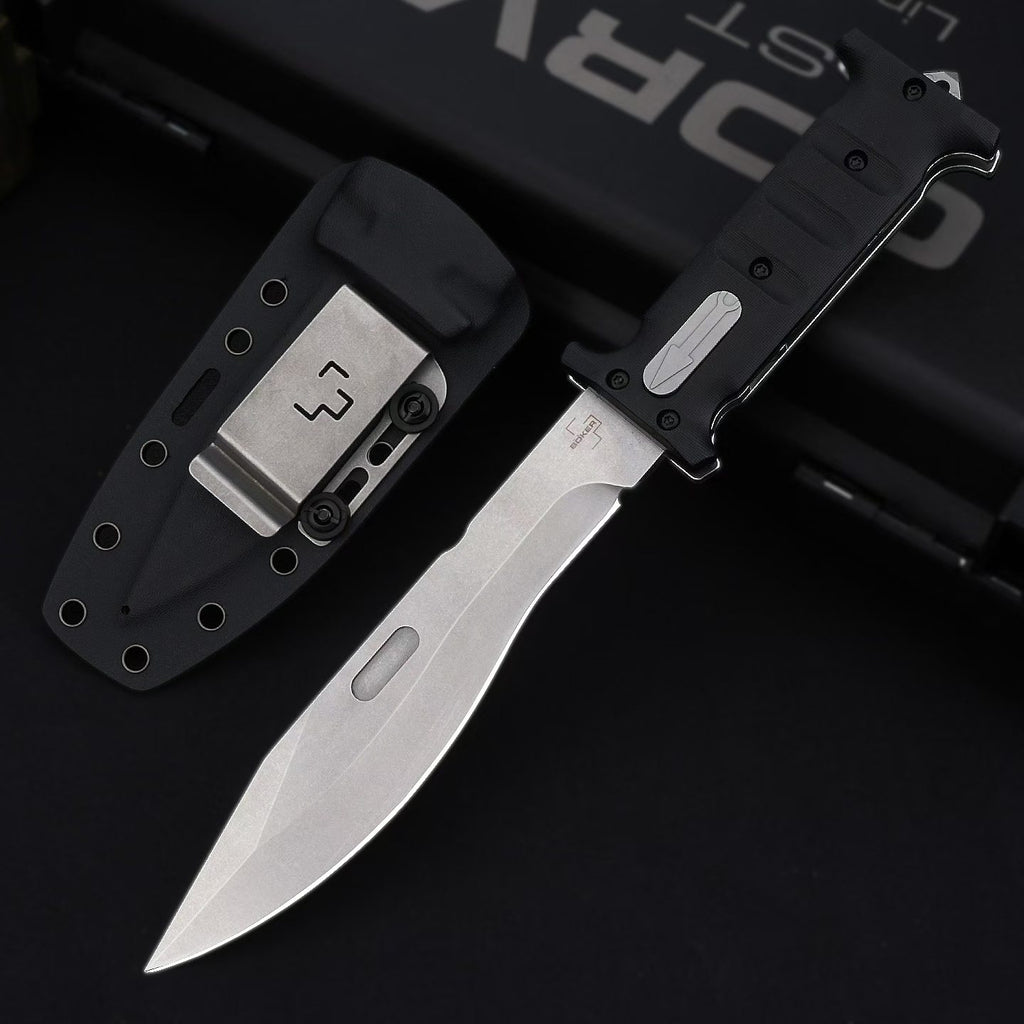 12.5'' D2 Fixed Blade TPE Handle Collection Unique Design Extension Tools Hunting VTH35