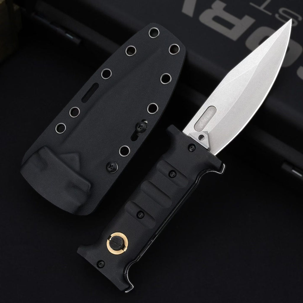 12.5'' D2 Fixed Blade TPE Handle Collection Unique Design Extension Tools Hunting VTH35
