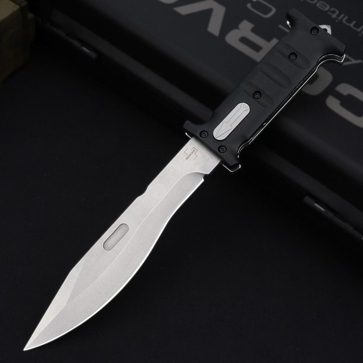 12.5'' D2 Fixed Blade TPE Handle Collection Unique Design Extension Tools Hunting VTH35