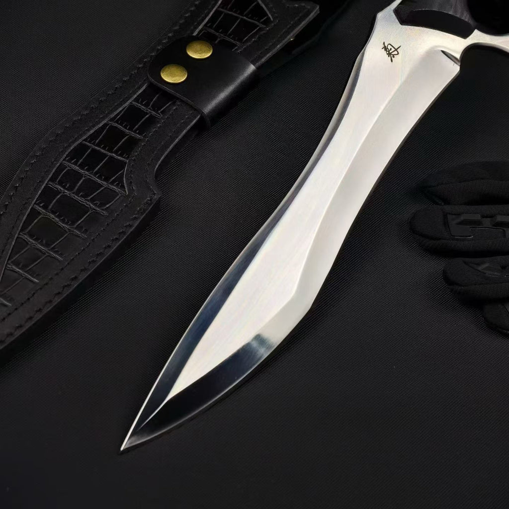 18'' New Fix Knife AUS-8 Stell Blade G10 Handle Camping Hunting Knife