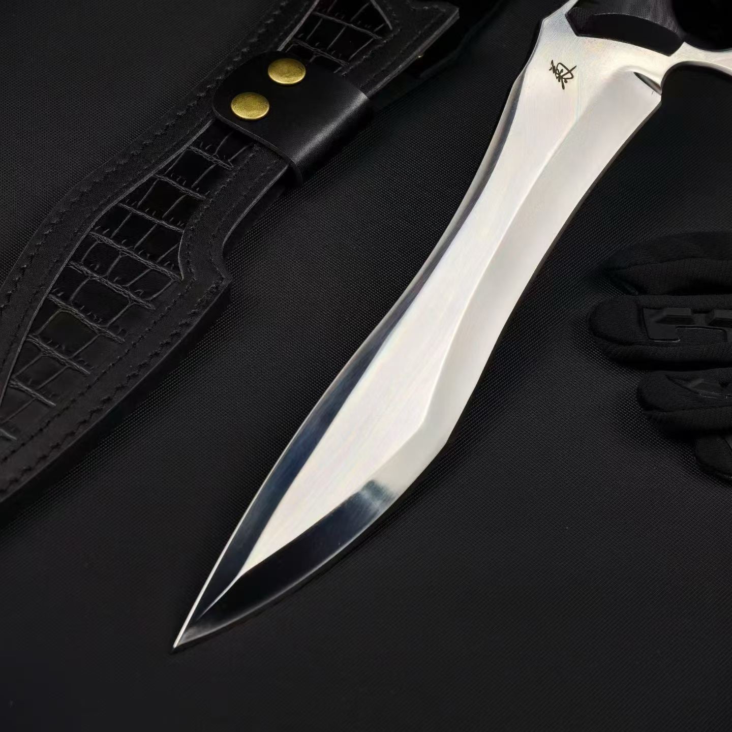 18'' New Fix Knife AUS-8 Stell Blade G10 Handle Camping Hunting Knife