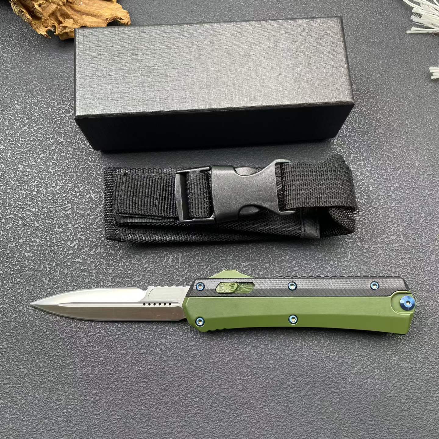 9'' New 8Cr14MoV Steel Blade Zinc Alloy Handle Pocket Camping Knife