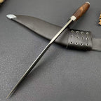 18‘’ New Fix Tool 9Cr18MoV Stainless Steel Blade Wood Handle Camping Hunting Tool